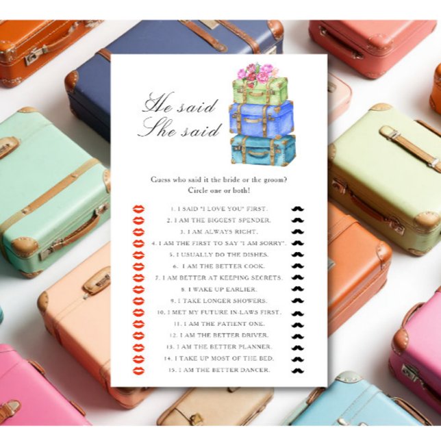 Travel bridal shower - He said she said game (Von Creator hochgeladen)