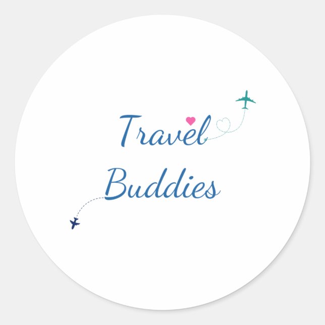 Travel Buddies - Erlebnisangebote Runder Aufkleber (Vorderseite)