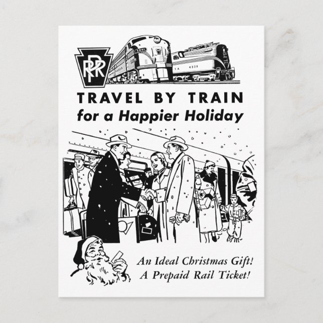 Travel By Train-Pennsylvania Railroad Postcard Postkarte (Vorderseite)