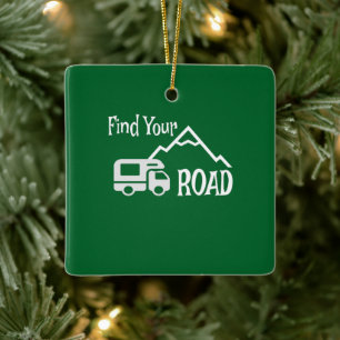 Travel Camping RV Finden Sie Ihre Straße Keramikornament