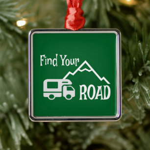 Travel Camping RV Finden Sie Ihre Straße Ornament Aus Metall