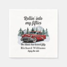 Travel Classic Retro Car Rolling 50th Birthday