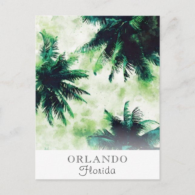 *~* Travel Exotic AP25 Personalize - Palm Leaf . Postkarte (Vorderseite)