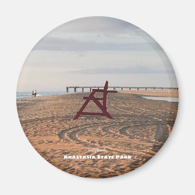 Travel | Florida - Anastasia Red Beach Chair Magnet (Vorne)