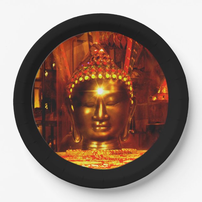 Travel Foto Buddha Bali Indonesien Pappteller (Vorderseite)