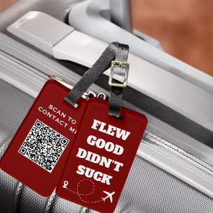 Travel Funny "Flew Good Sind zum Kotzen nicht" und Gepäckanhänger