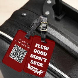 Travel Funny "Flew Good Sind zum Kotzen nicht" und Gepäckanhänger
