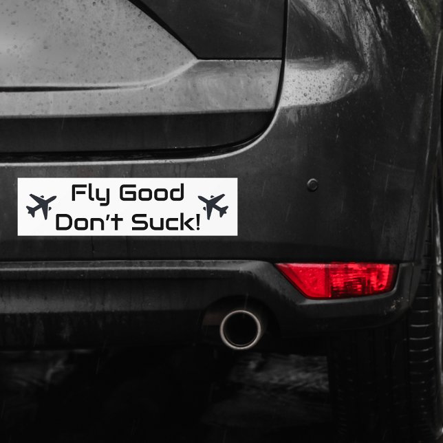 Travel Funny 'Fly Good Don't Sind zum Kotzen' Fun  Autoaufkleber (Von Creator hochgeladen)