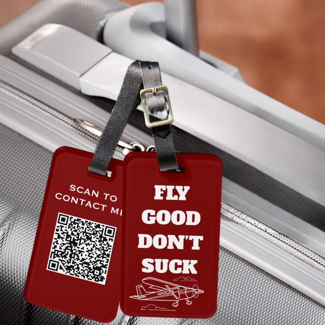 Travel Funny "Fly Good Don't Sind zum Kotzen" und  Gepäckanhänger (Von Creator hochgeladen)