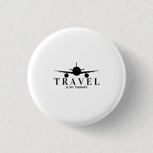 Travel is my tharapy button (Vorderseite)
