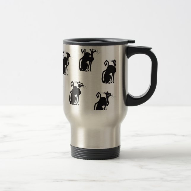 Travel Mug - Berufliche Katze Reisebecher (Rechts)