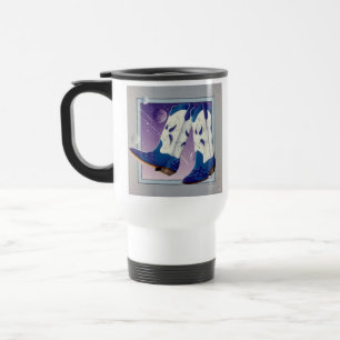 Travel Mug, Cup - Electric Slide Cowboy Boots Reisebecher