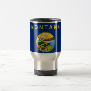 Travel Mug mit Flag Montana Staat - USA Reisebecher
