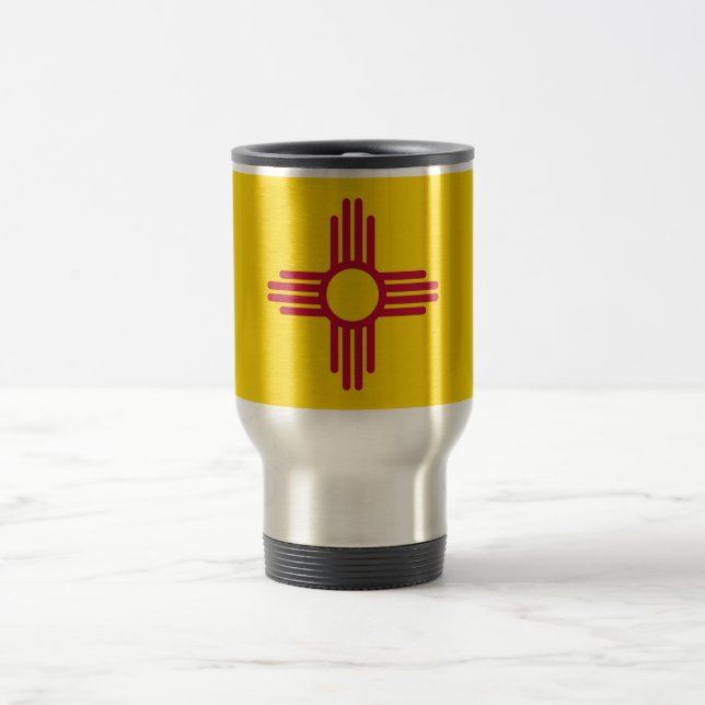 Travel Mug mit Flag New Mexico Staat - USA Reisebecher (Mittel)