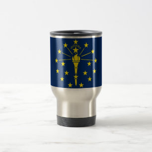 Travel Mug mit Flag von Indiana Staat - USA Reisebecher