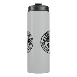 Travel Mug mit Kanu Trails Trainingspatches Thermosbecher