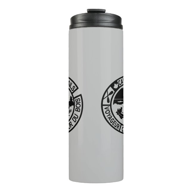 Travel Mug mit Kanu Trails Trainingspatches Thermosbecher (Vorderseite)