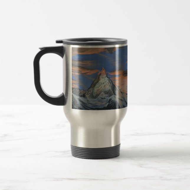 Travel Mug - "The Matterhorn At Sunset" Reisebecher (Links)