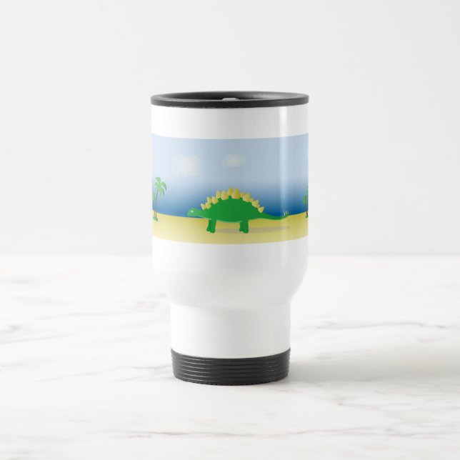 Travel mug with Stegosaurus Jascaro Graphics (Centre)