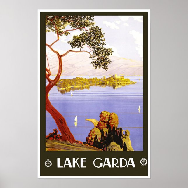 Travel Poster Vintag Gardasee Italien (Vorne)