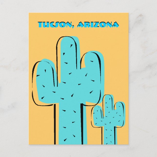Travel Souvenir Postkarten Saguaro Cactus Tucson A (Vorderseite)