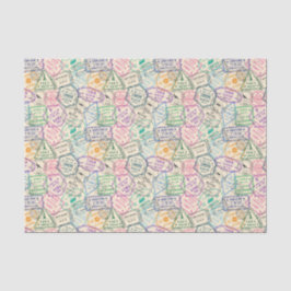 Travel Stamps Seidenpapier
