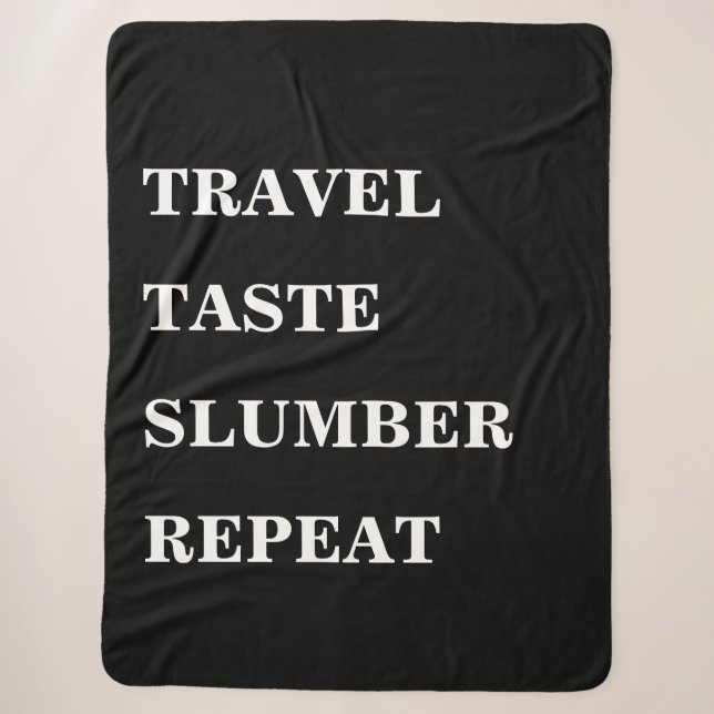 Travel Taste Slumber Wiederholung | Erstellen Sie  Sherpadecke (Vorderseite)