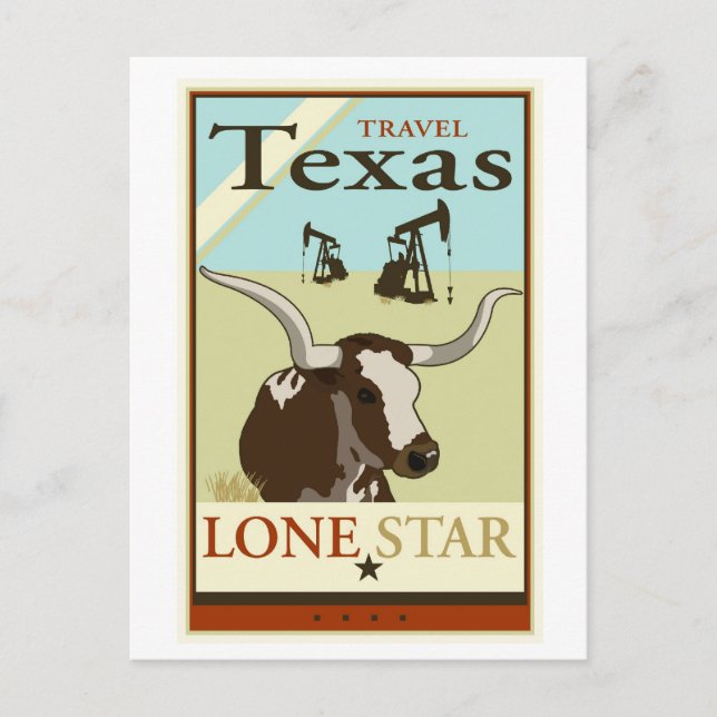 Travel Texas Postkarte (Vorderseite)