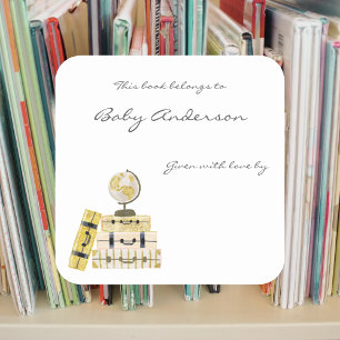 Travel Themed Baby Dusche Buchzeichen Aufkleber