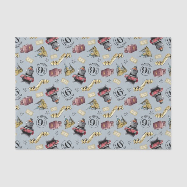 Travel To HOGWARTS™ Pattern Seidenpapier (Vorderseite)