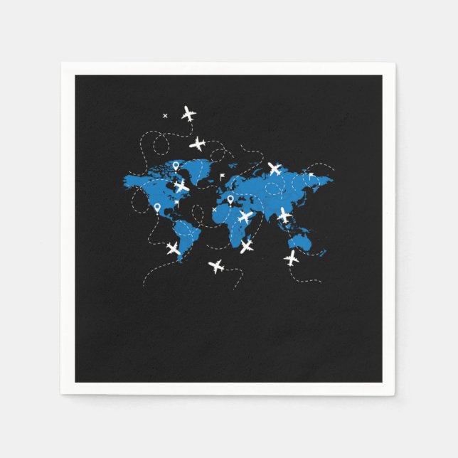 Travel Vintage Aircraft Flyer Gift Serviette (Vorderseite)