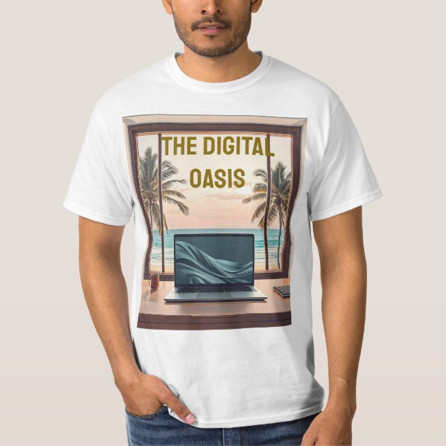 Travel & Work Beach View Laptop Sleeve T-Shirt (Vorderseite)
