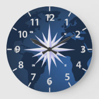 Travel World Map Compass Rose