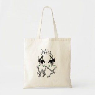 Travel Wyoming "Why WY" Cowboy Staat Souvenirgesch Tragetasche