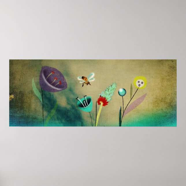 Traveling Bee Print Poster (Vorne)