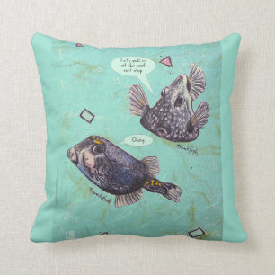 Traveling Trunkfish 16"x16" Wurfkissen Kissen