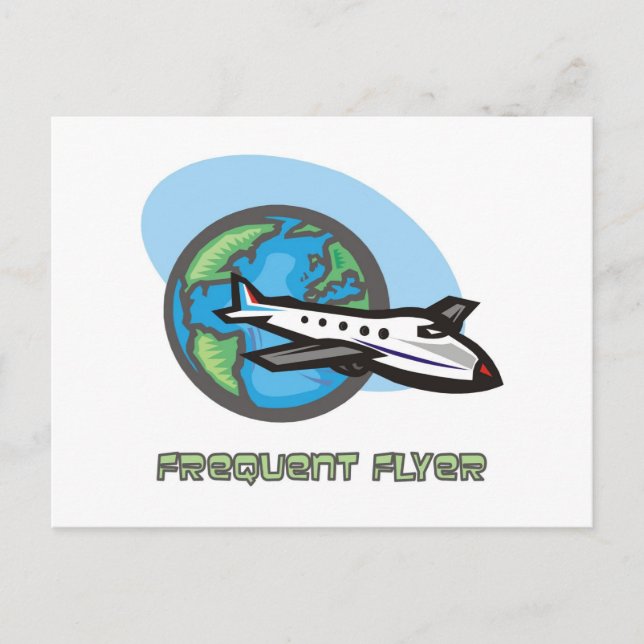 Traveller: Flyer-Passagierflugzeug Postkarte (Vorderseite)