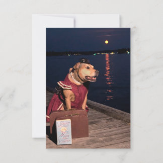 Traveller Sailor Dog-Notizbuch Dankeskarte