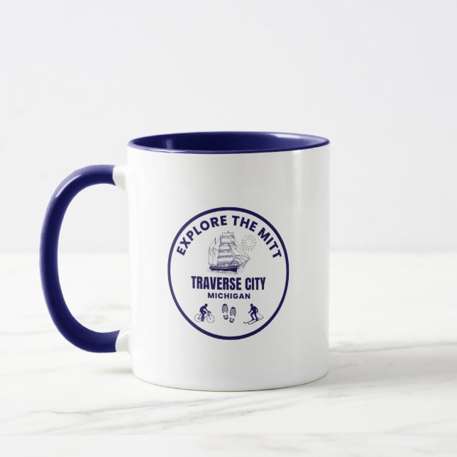 Traverse City Michigan Coffee Mug (Gauche)