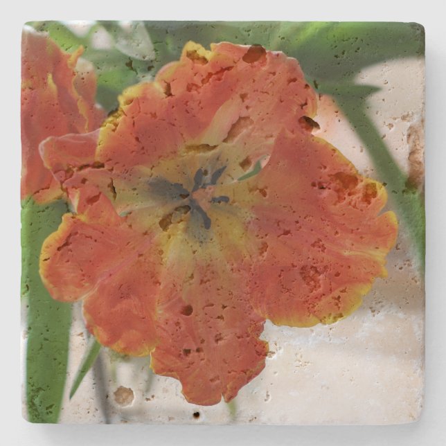 Travertine Coasters square Photography  Steinuntersetzer (Vorderseite)