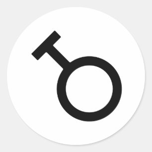 Travesti-Geschlechtssymbol Runder Aufkleber