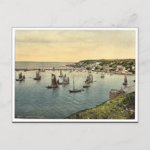 Trawlers verlassend Hafen, Brixham, England Postkarte