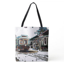 TRC Neon streetcar at stn Large Shoulle Tasche