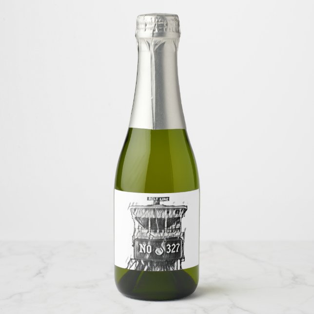 TRC Sketch Mini Champaign Flaschenetikett Set (Vorderseite)