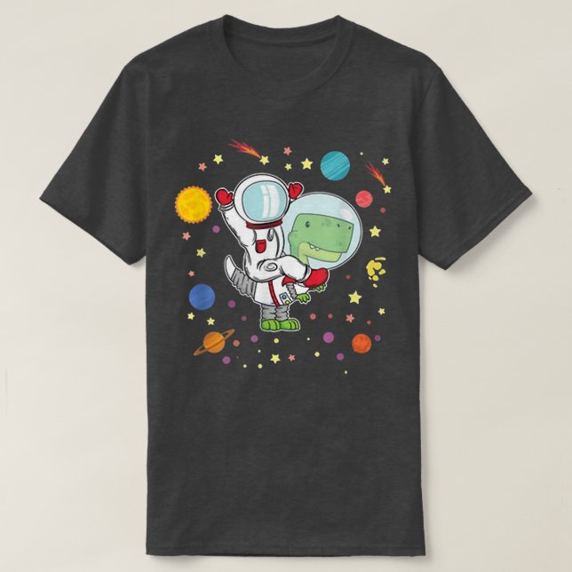 TRe Astronaut Kids Dinosaur Spaceman Funny Space  T-Shirt (Design vorne)