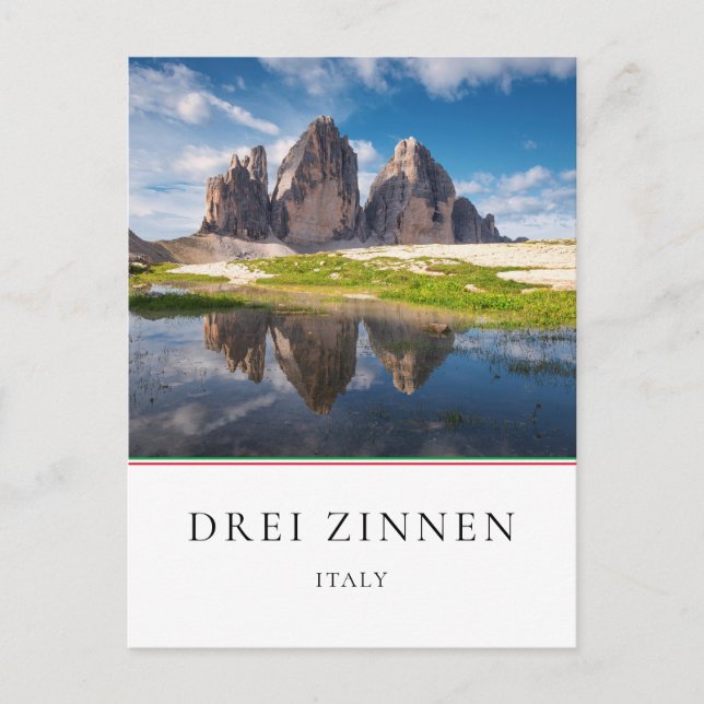 Tre Cime di Lavaredo/Drei Zinnen Dolomite mountain Postkarte (Vorderseite)