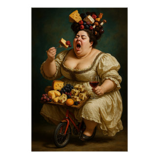 "Tread Lightly, Eat Heavily" Surreal Art Work Poster