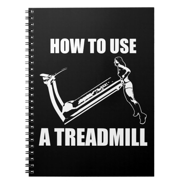 Treadmill - Women's Funny Novelty Workout Notizblock (Vorderseite)