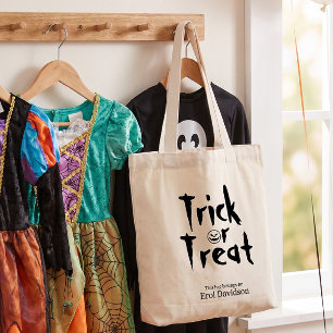 Treak oder Leckerei Personalisiert Halloween Goody Tragetasche