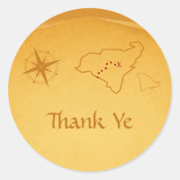 Treasmap Danke Stickers